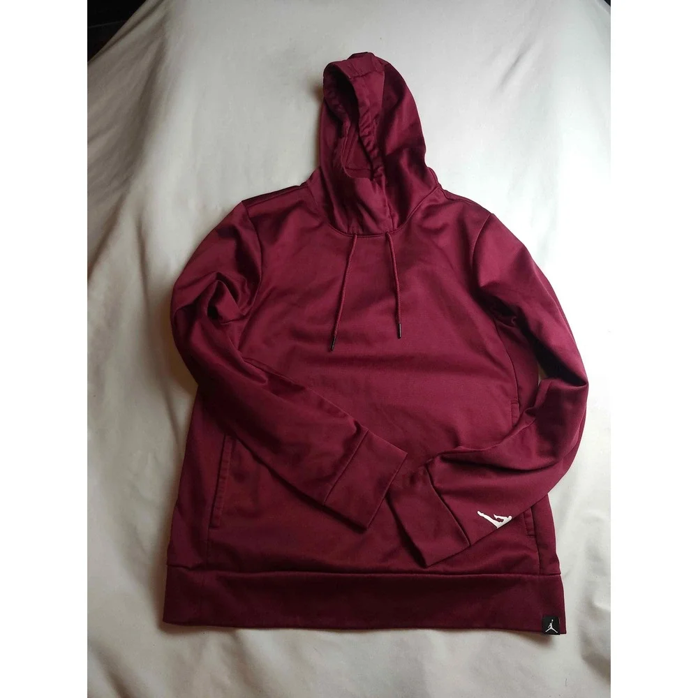Jordan Therma-FIT Hoodie Maroon Burgundy Mens Small Pullover Sweatshirt